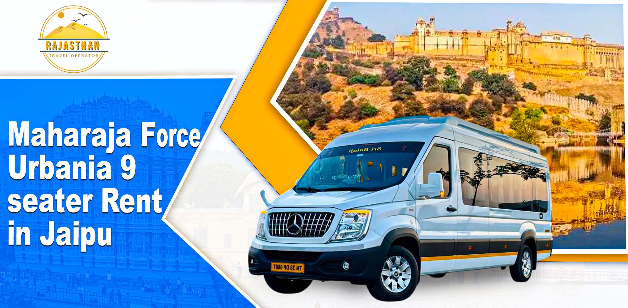 Maharaja Force Urbania 9 Seater on Rent in Jaipur – Luxury Travel Option
