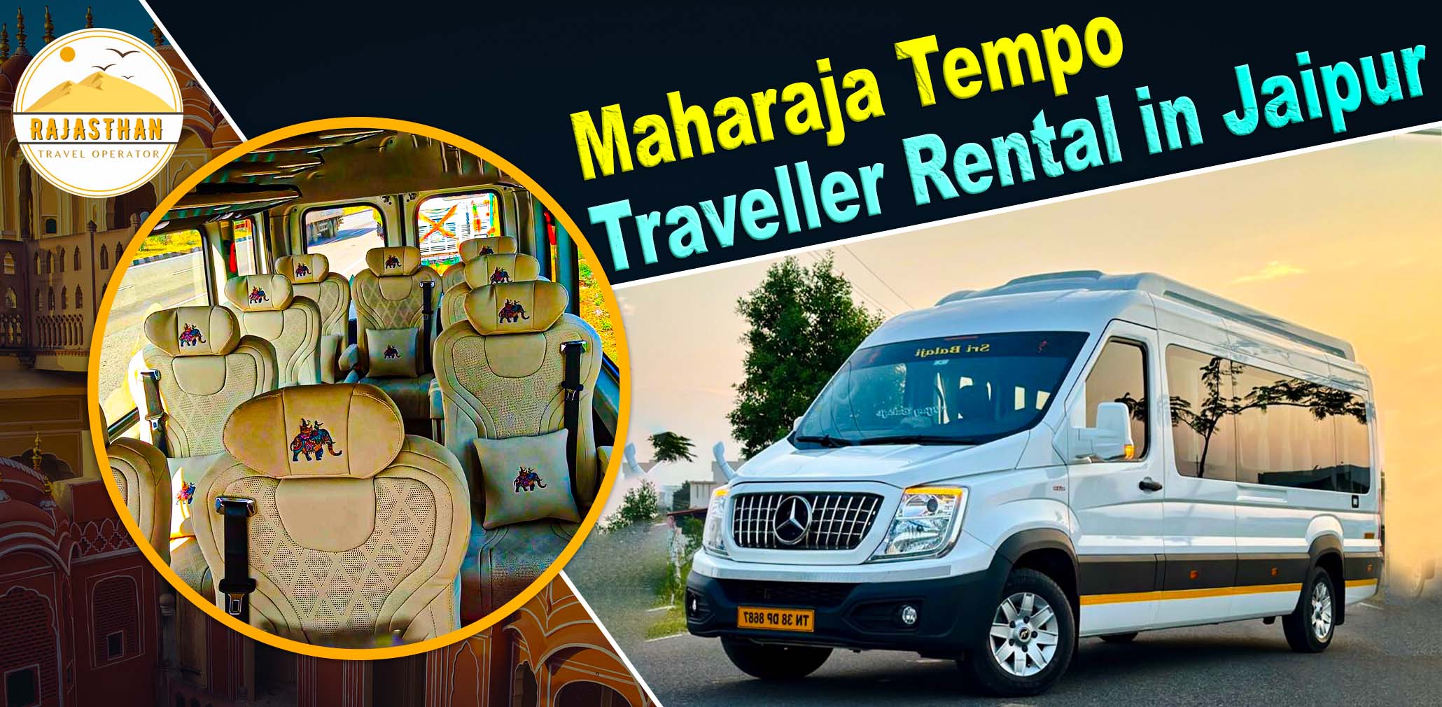 Maharaja Tempo Traveller Rental in Jaipur for Luxury Travel – Rajasthan Travel Operator