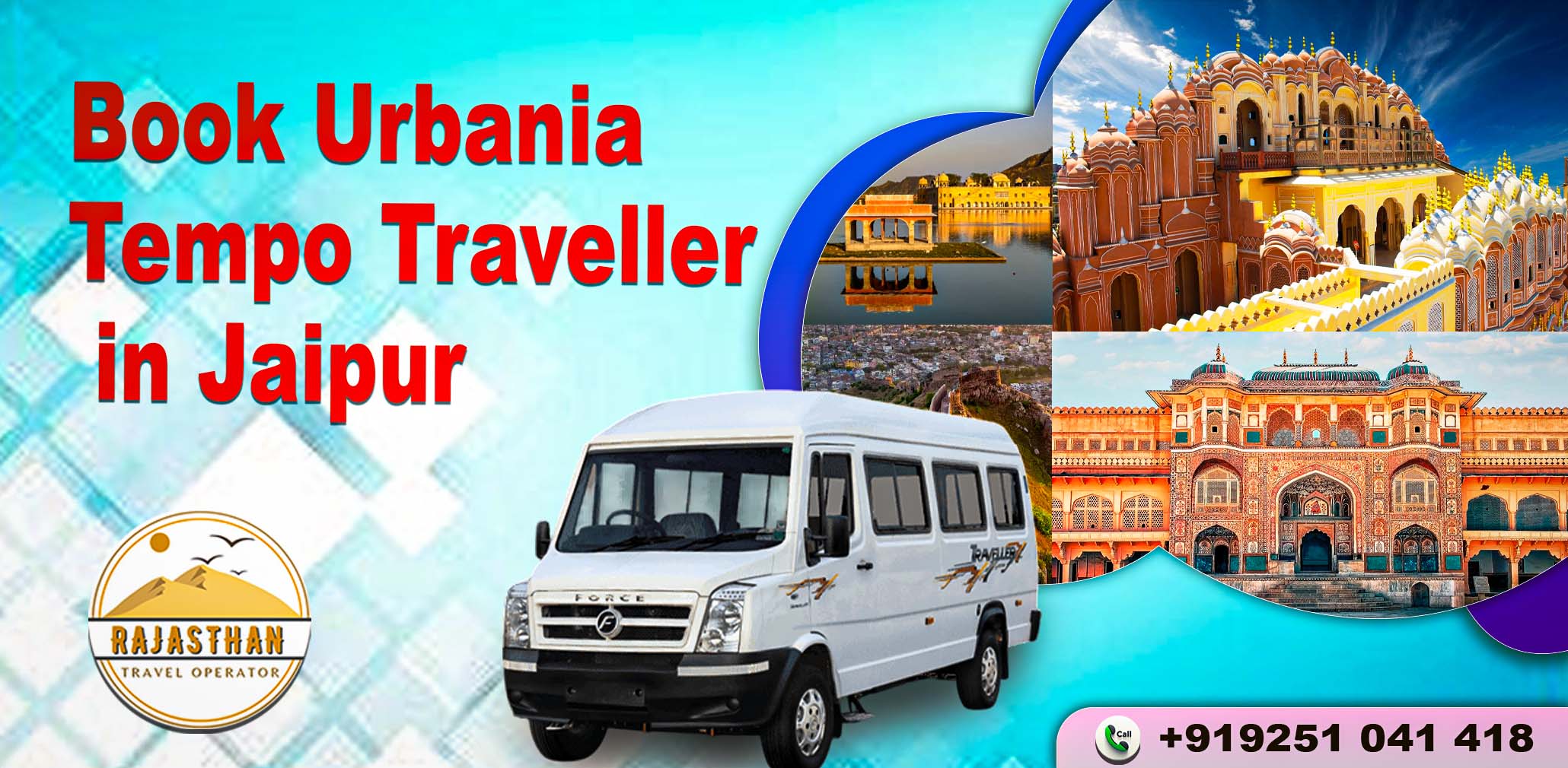 Book Urbania Tempo Traveller in Jaipur - 12 Seater Urbania for Comfortable Travel