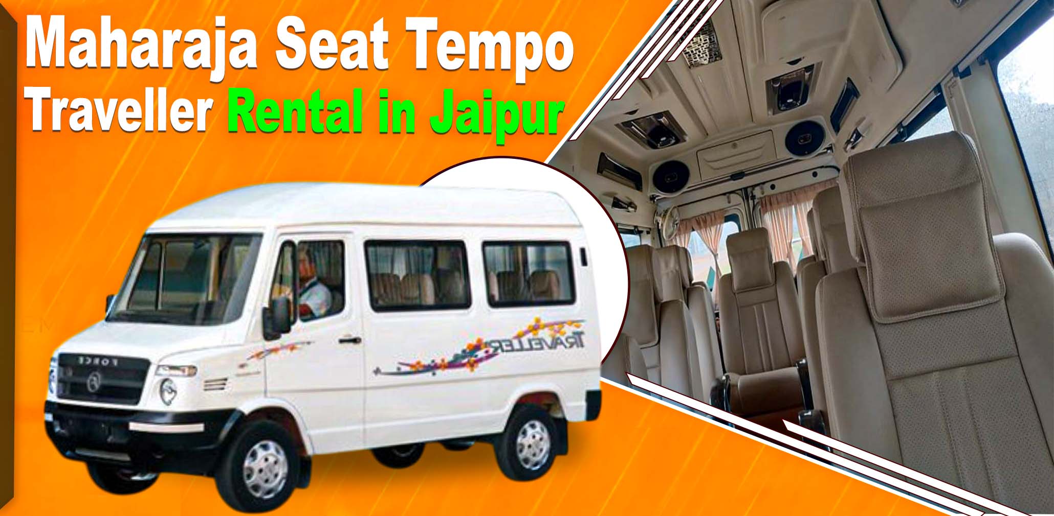 Luxury Maharaja Seat Tempo Traveller Hire in Jaipur