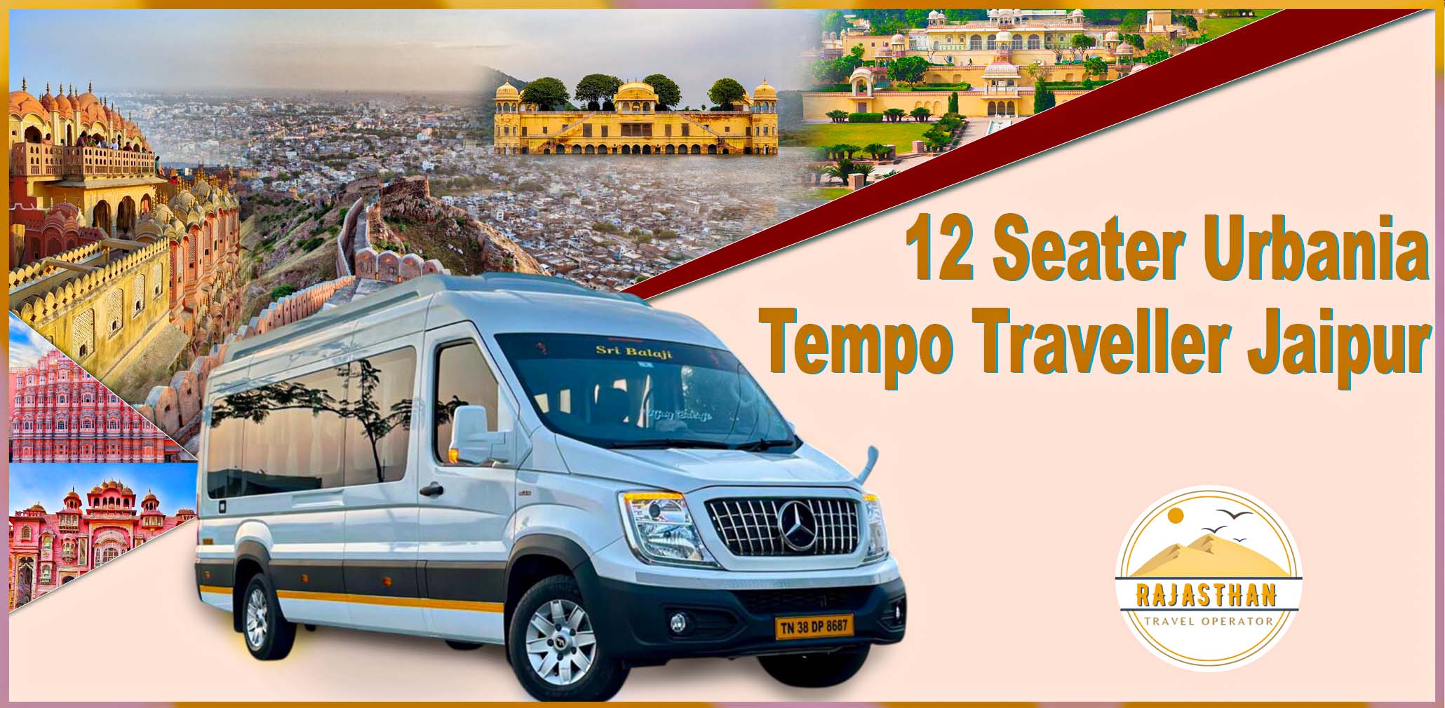 12 Seater Urbania Tempo Traveller in Jaipur – Spacious Luxury Van for Group Travel