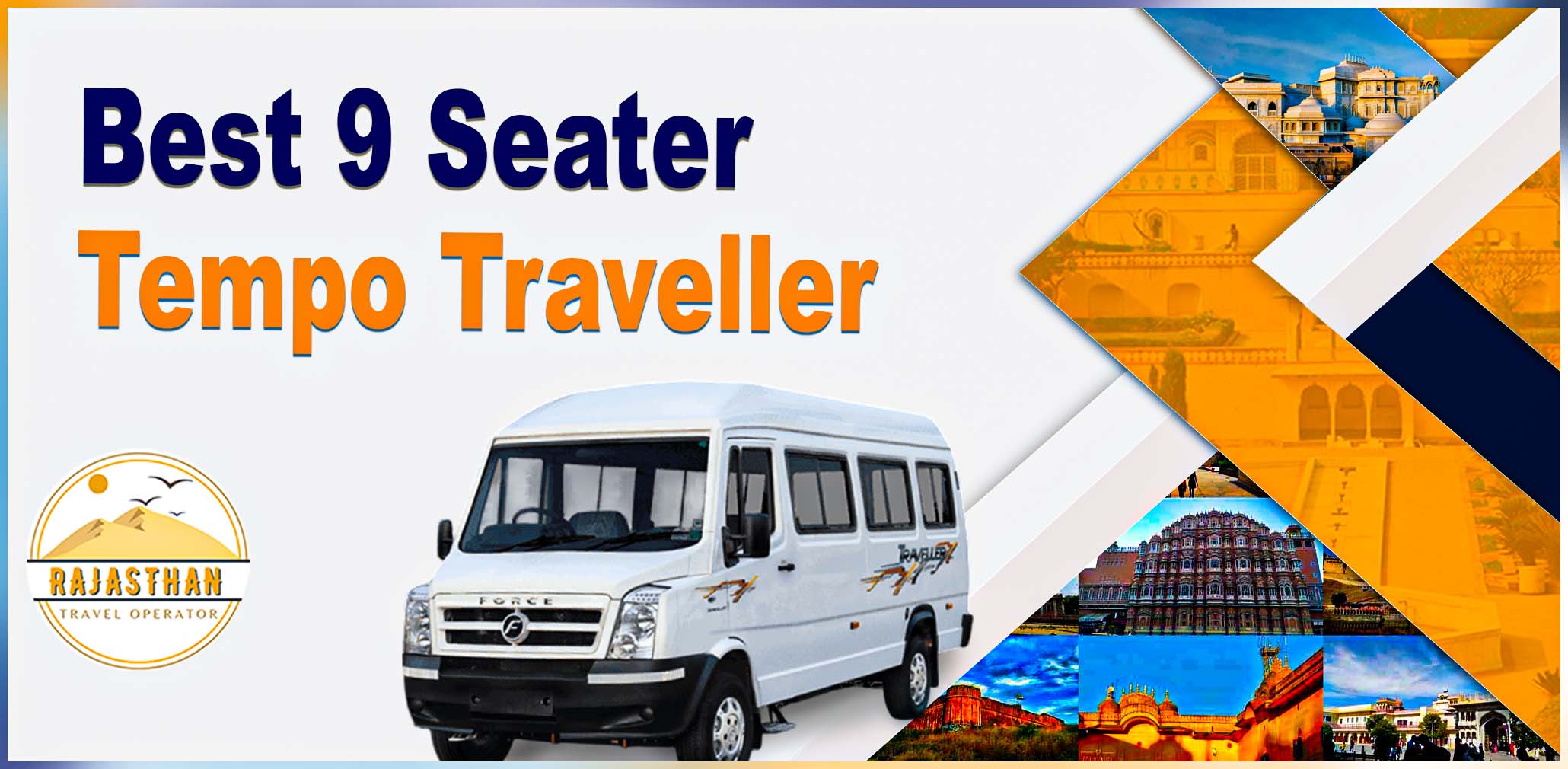 9 Seater Tempo Traveller for comfortable group travel in Rajasthan by Rajasthan Travel Operator