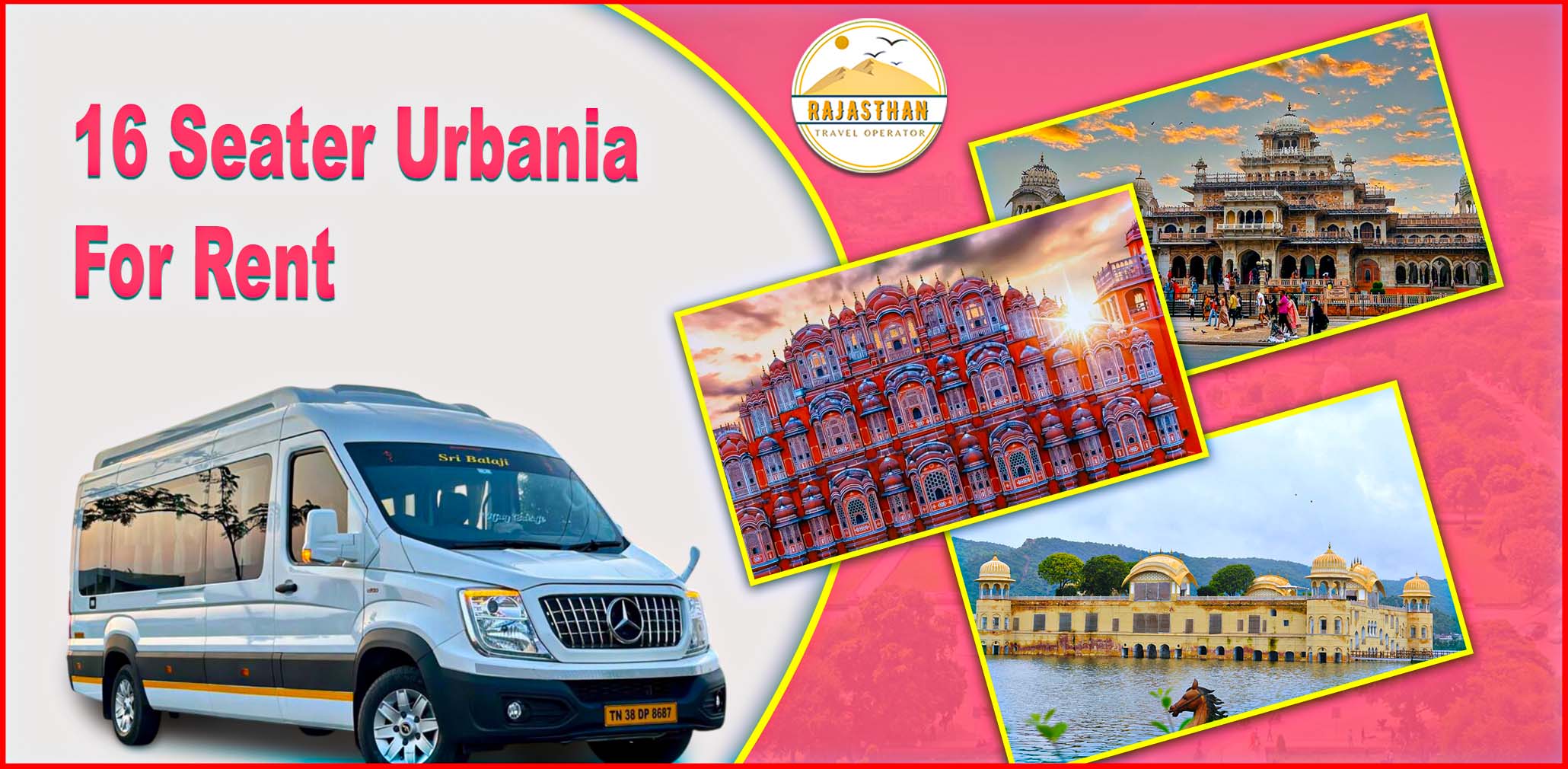 16 Seater Urbania luxury tempo traveller with spacious seating and modern amenities