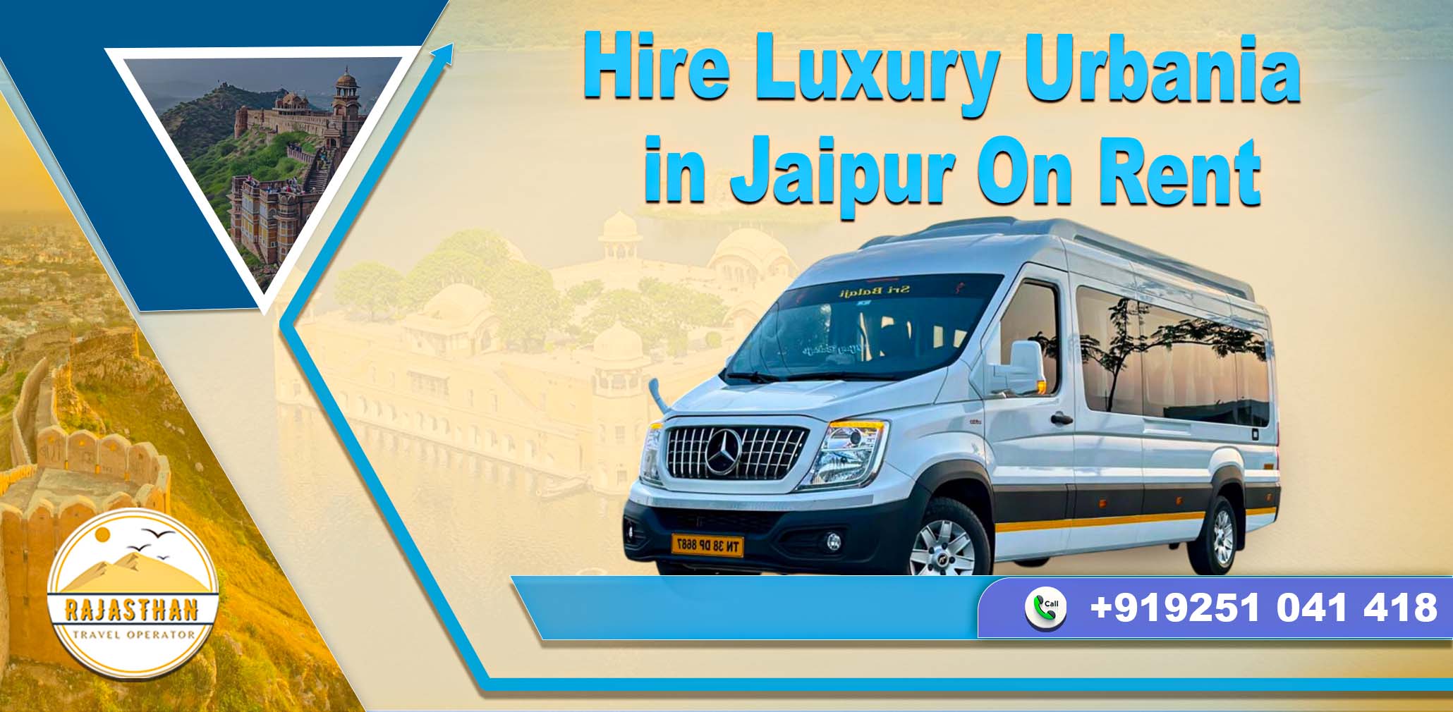 Force Luxury Urbania in Jaipur on Rent by Rajasthan Travel Operator