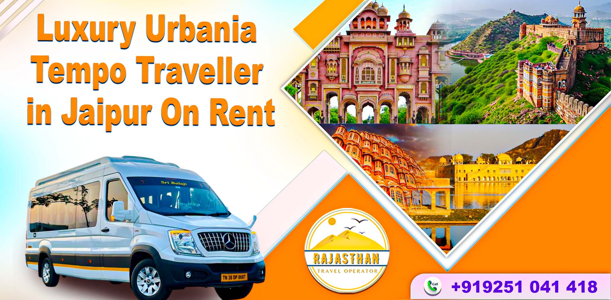 Luxury Urbania Tempo Traveller in Jaipur On Rent by Rajasthan Travel Operator