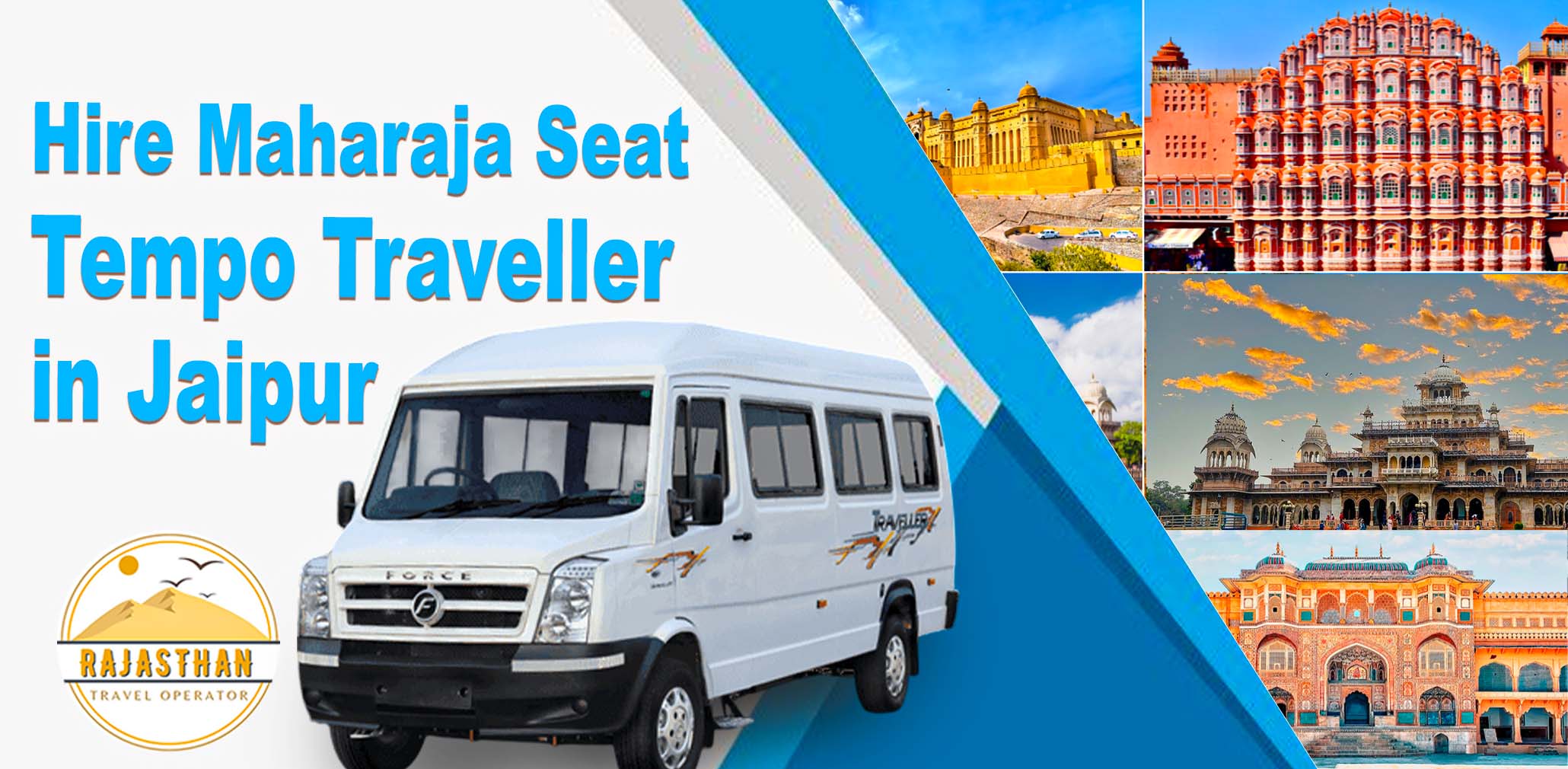 Hire Maharaja Seat Tempo Traveller in Jaipur with Rajasthan Travel Operator