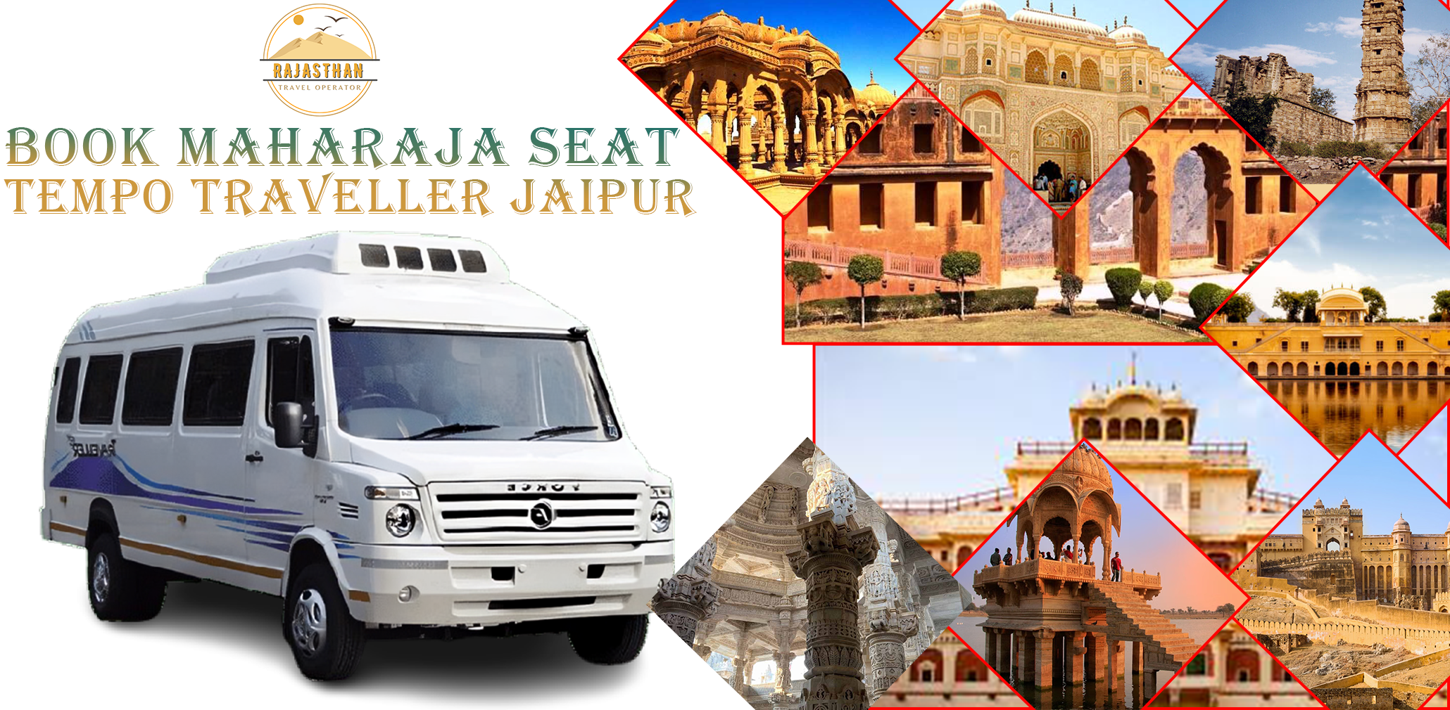 Book Maharaja Seat Tempo Traveller in Jaipur – Rajasthan Travel Operator
