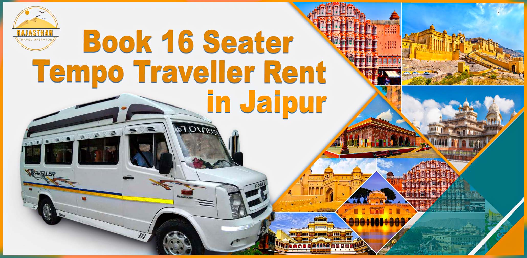 16 Seater Tempo Traveller on Rent in Jaipur by Rajasthan Travel Operator