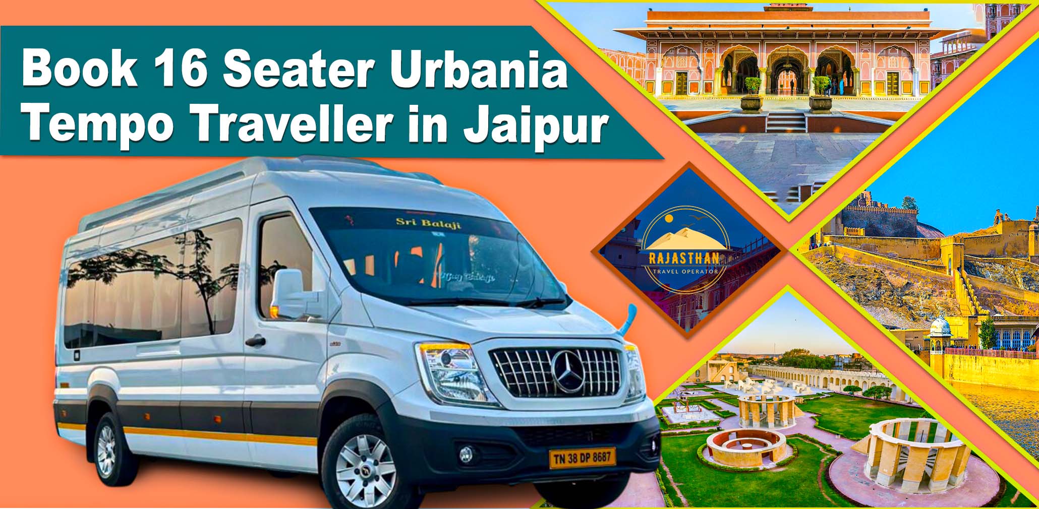 Book 16 Seater Urbania Tempo Traveller in Jaipur – Rajasthan Travel Operator