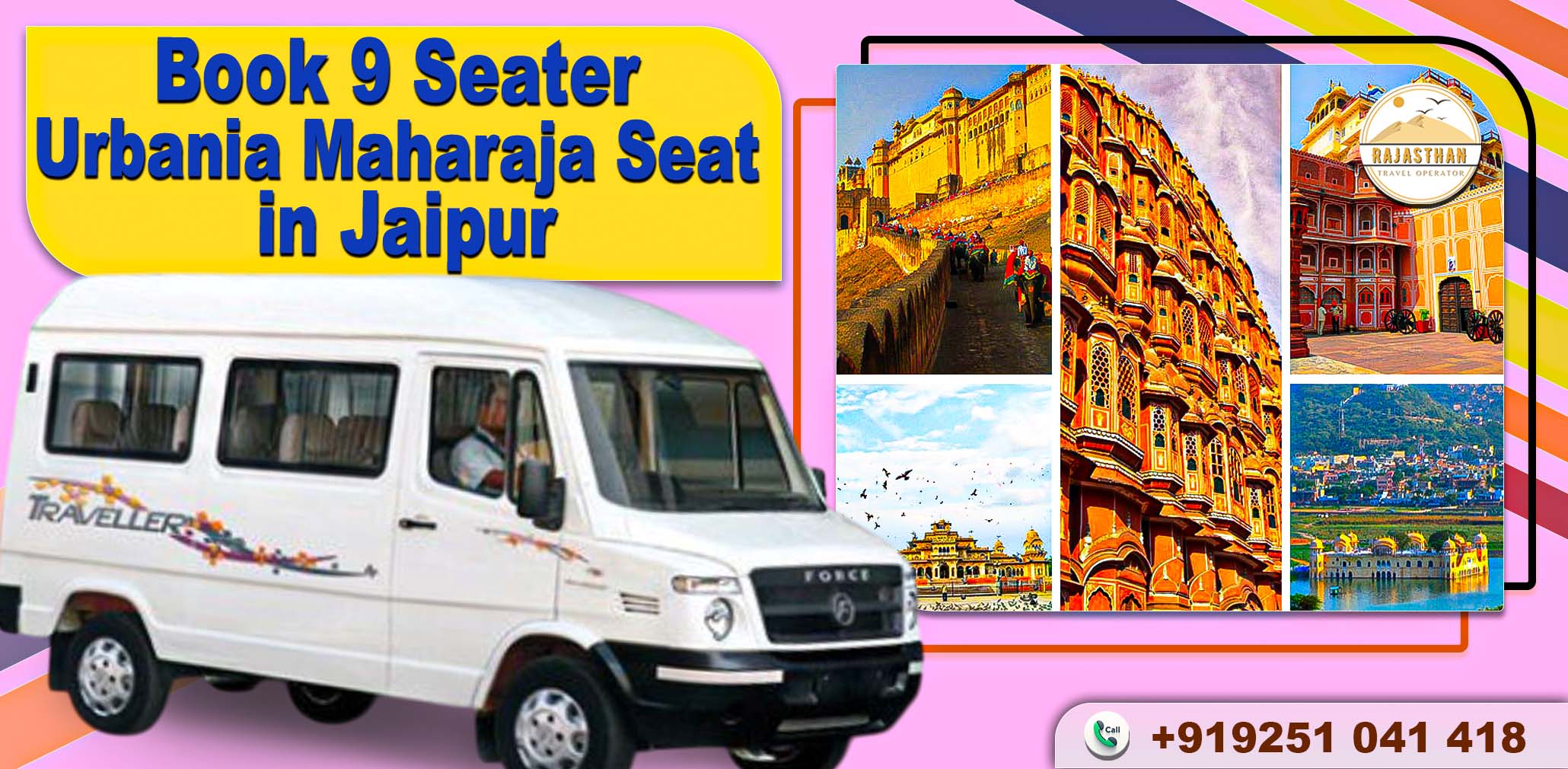 Book 9 Seater Urbania Maharaja Seat in Jaipur – Rajasthan Travel Operator