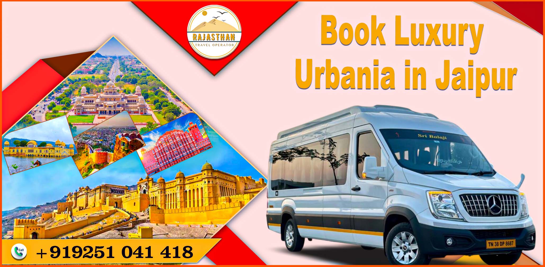 Book Luxury Urbania in Jaipur – Premium Urbania Tempo Traveller by Rajasthan Travel Operator