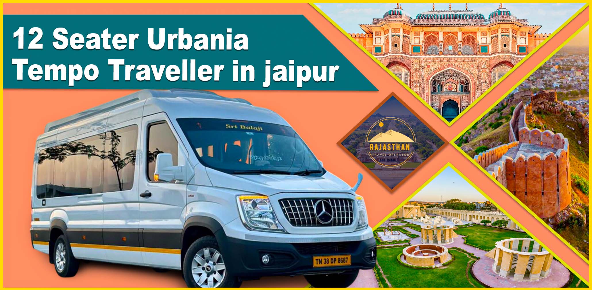 12 Seater Urbania Tempo Traveller in Jaipur – Rajasthan Travel Operator