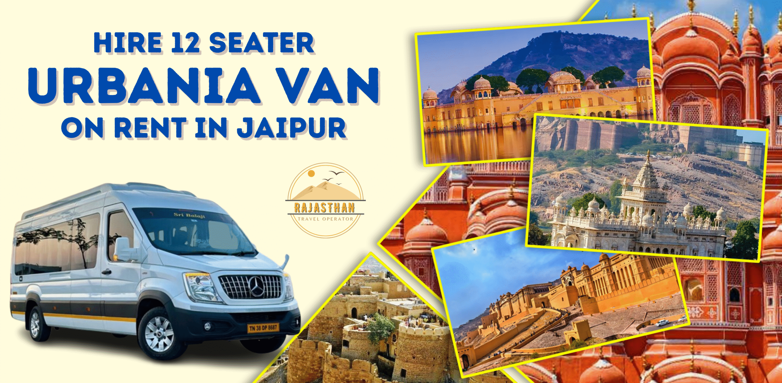 Hire 12 Seater Urbania Van on Rent in Jaipur with Rajasthan Travel Operator