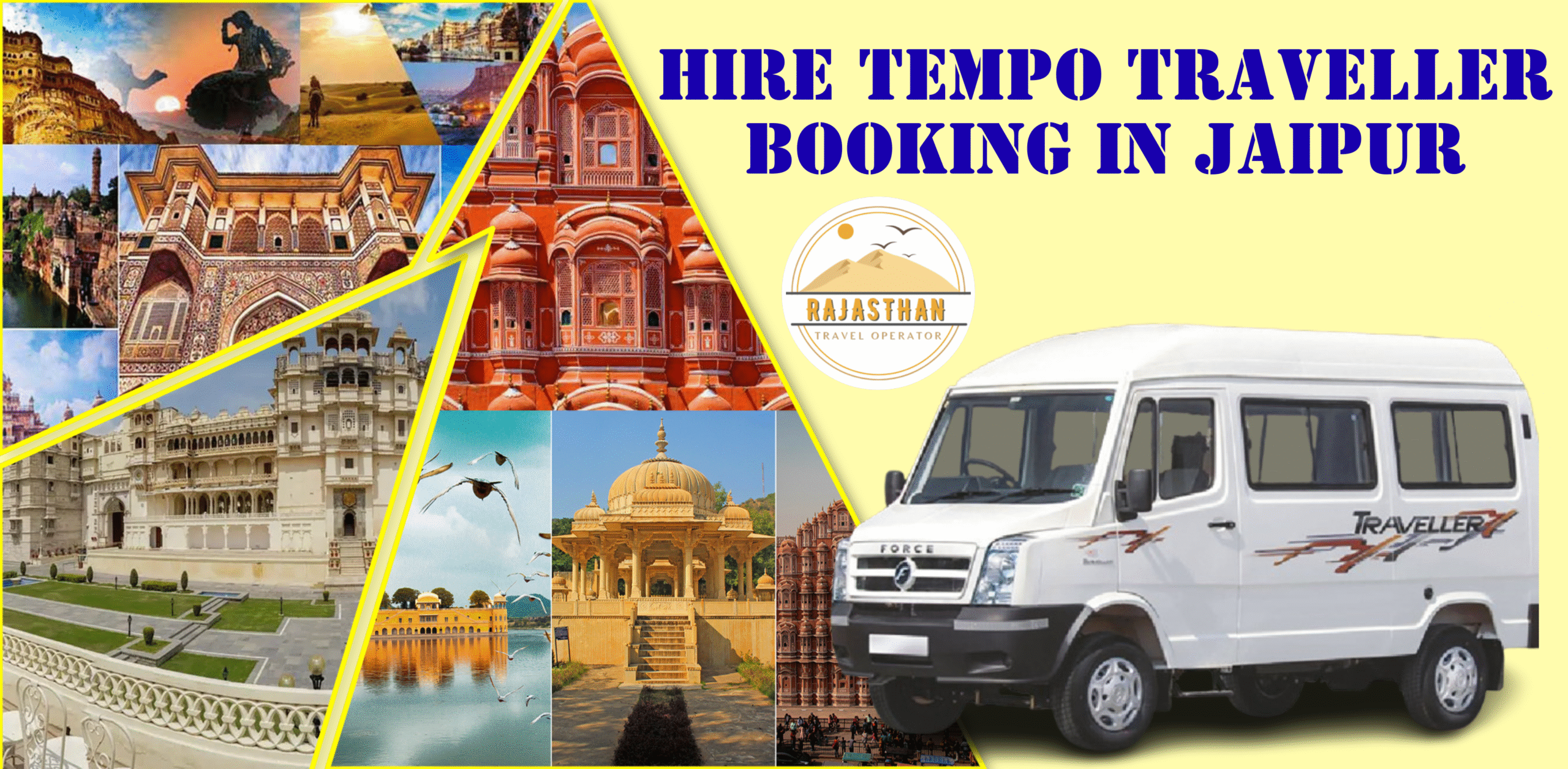 Hire Tempo Traveller Booking in Jaipur with Rajasthan Travel Operator for comfortable group travel