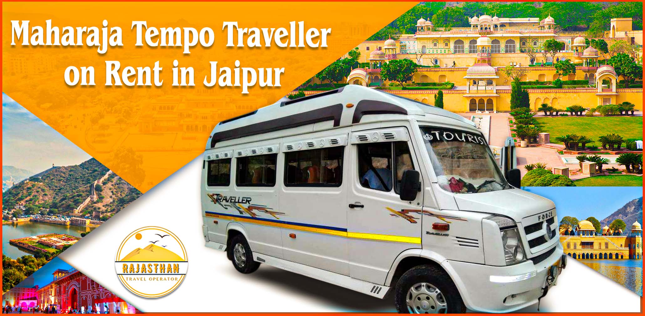 Maharaja Seat Tempo Traveller on Rent in Jaipur by Rajasthan Travel Operator