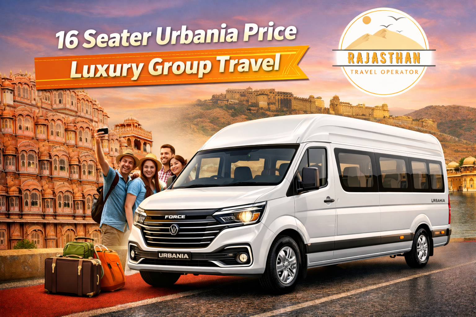 16 Seater Urbania Price – Luxury Group Travel with Rajasthan Travel Operator in Jaipur