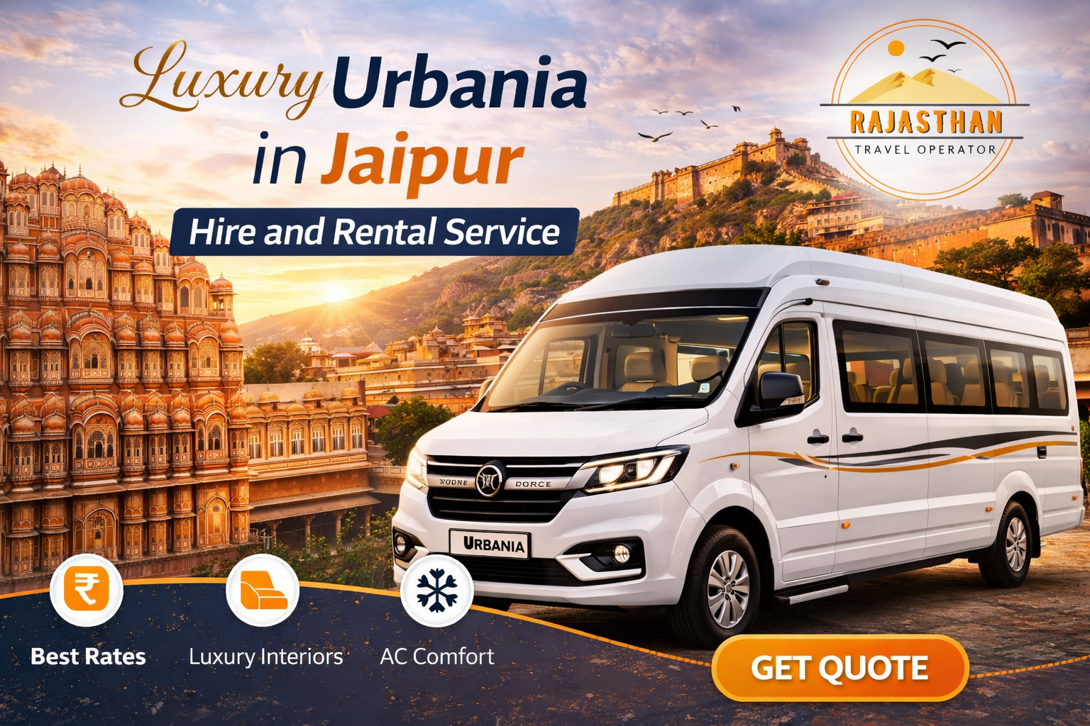 Luxury Urbania in Jaipur hire and rental service by Rajasthan Travel Operator