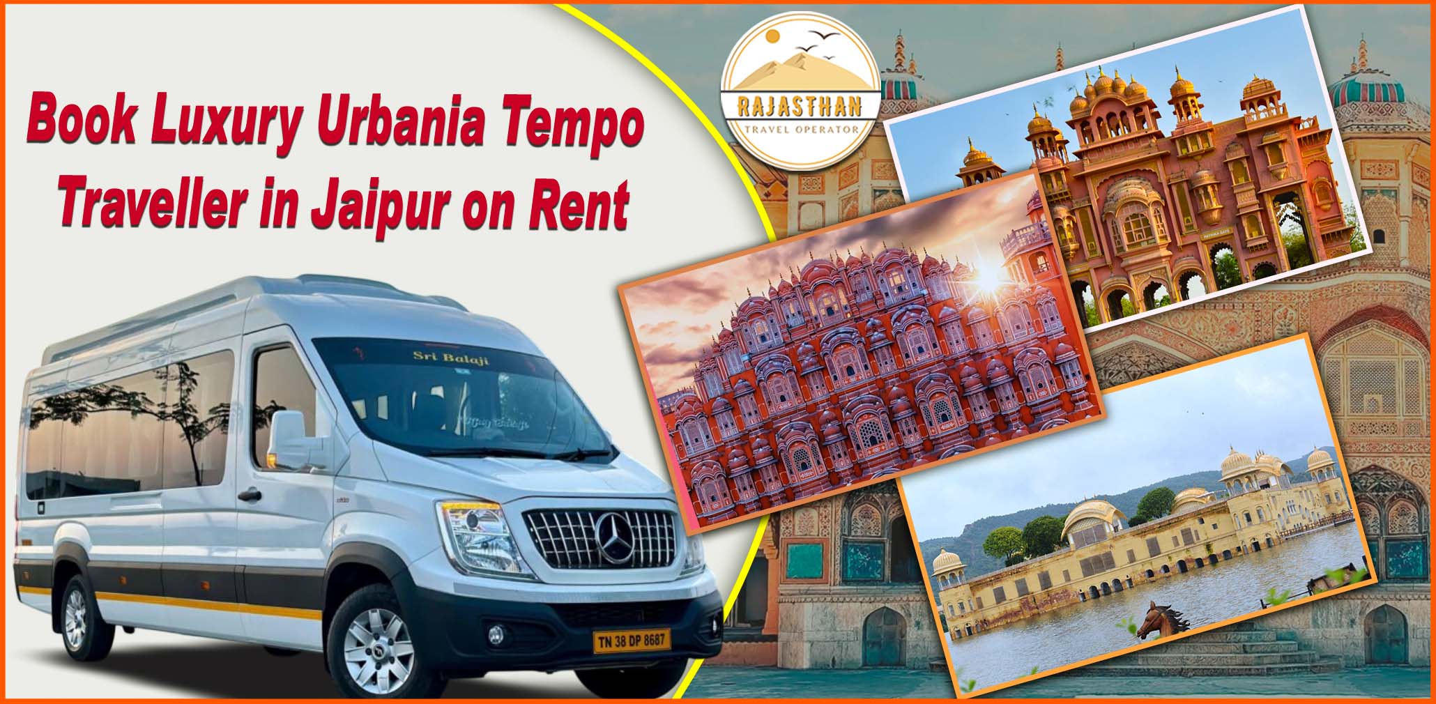 Book Luxury Urbania Tempo Traveller in Jaipur on Rent with Rajasthan Travel Operator