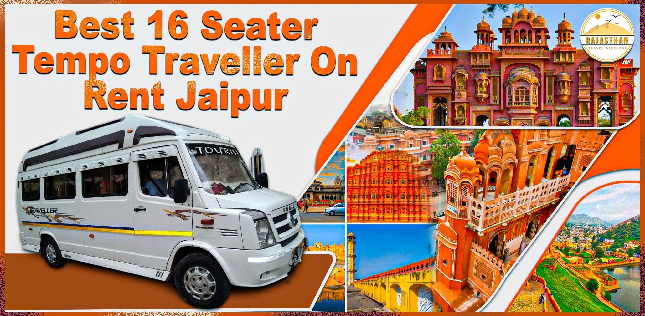 Best 16 Seater Tempo Traveller On Rent Jaipur by Rajasthan Travel Operator