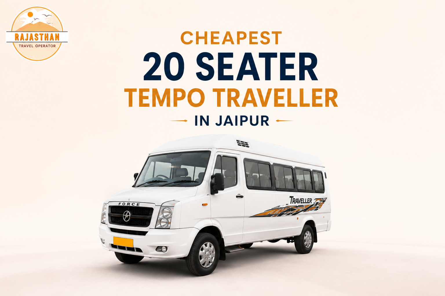 Cheapest 20 Seater Tempo Traveller in Jaipur by Rajasthan Travel Operator for affordable group travel