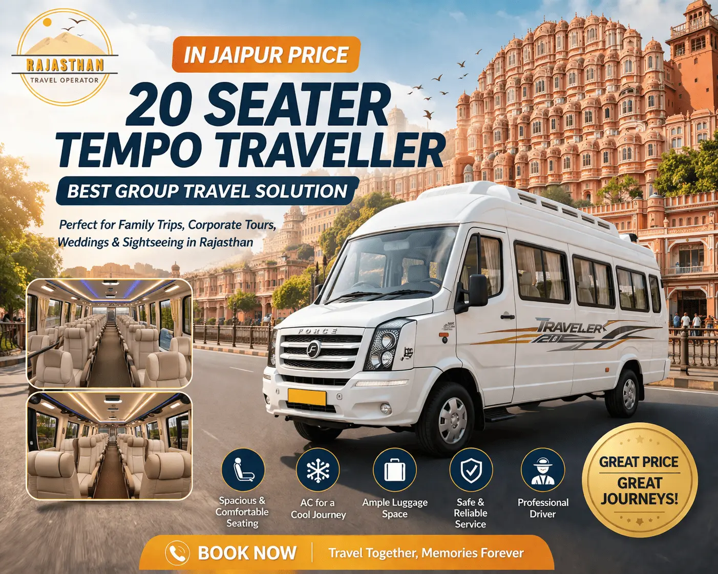Tempo Traveller on Rent in Jaipur